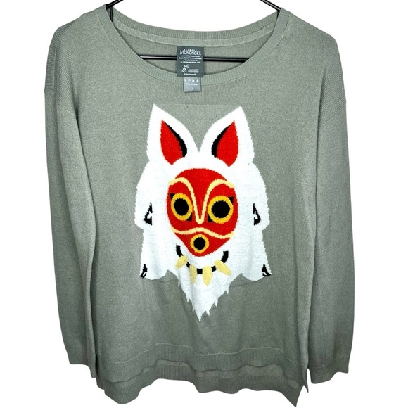 Princess Mononoke Wolf Spirit Sweater Studio Ghibli Inspired – Anime Pullover - Picture 1 of 4